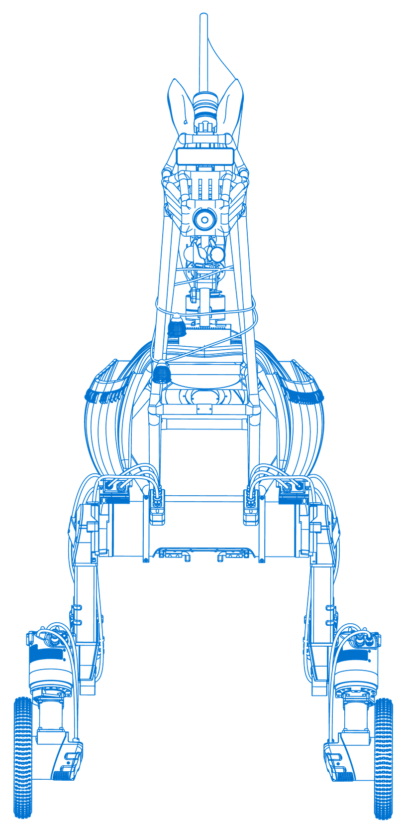 front view schematic of Guanaquerx Robot