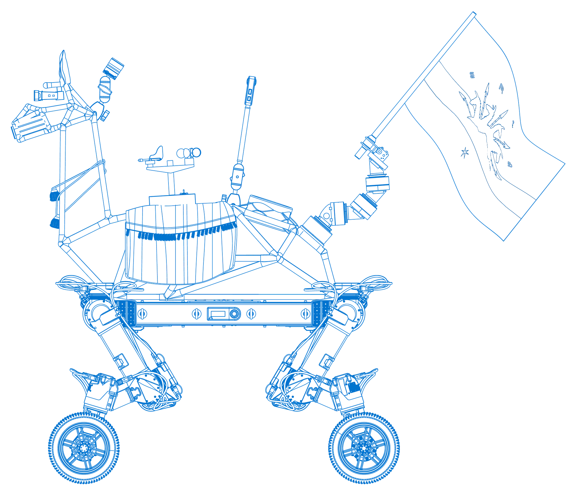 side view schematic of Guanaquerx Robot